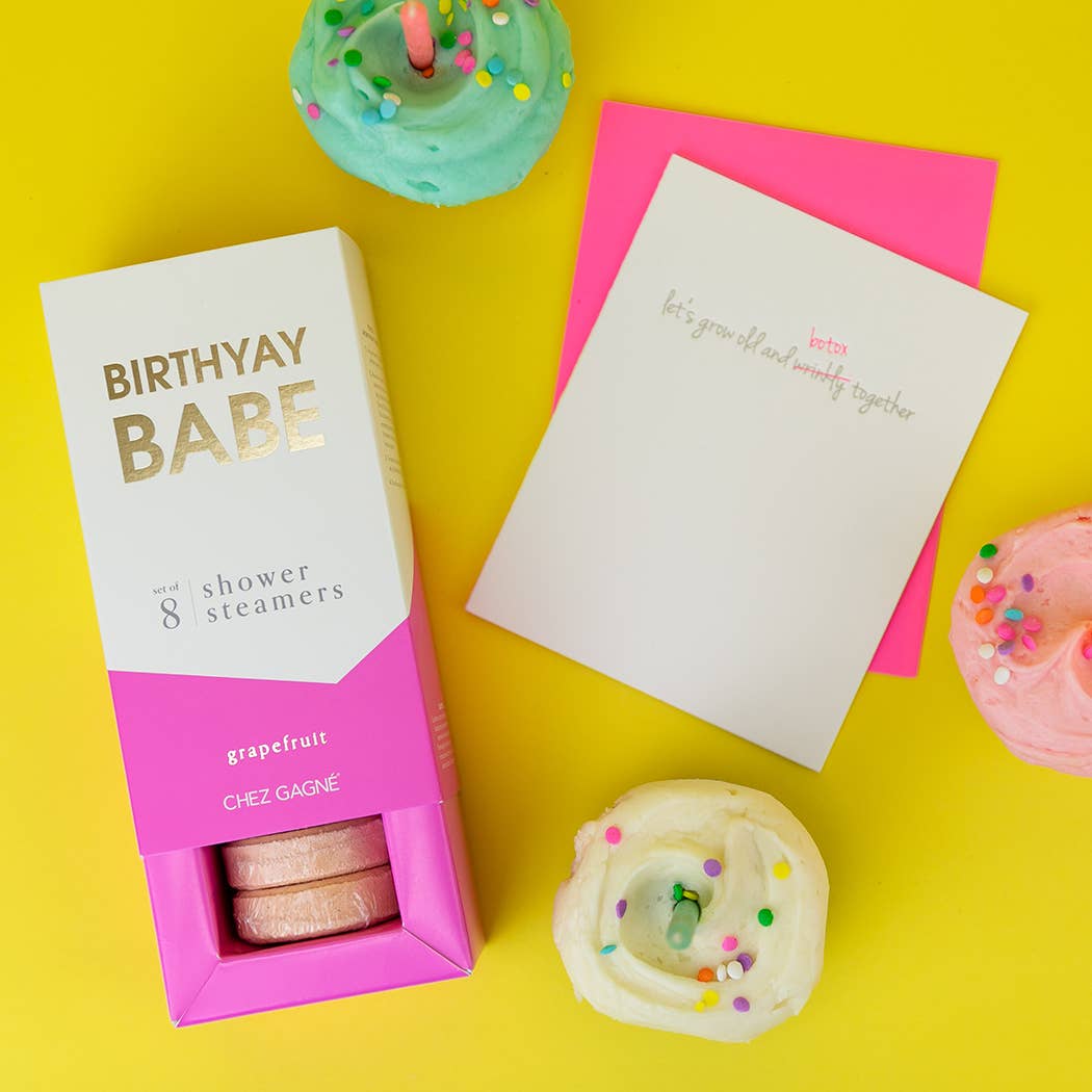 Birthyay Babe - Birthday Shower Steamers - Grapefruit - Set of 8 Tabs