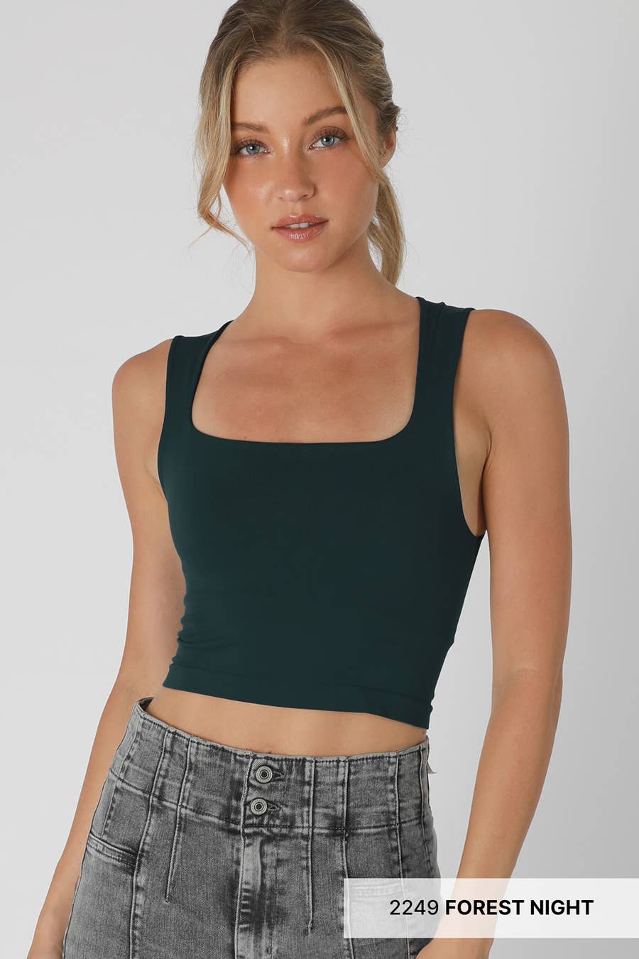 NIKIBIKI Clean Line Square Neck Top - 4 Colors