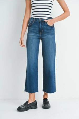 Just Black Denim Scissor Cut Wide Leg - Dark Denim