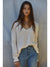 Tatum V-Neck Knit Sweater in Ivory