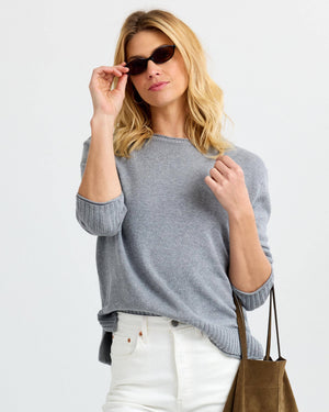 Everyday Cotton Crew in Stone