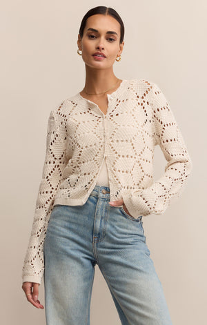 Z Supply Rosalyn Cardigan in Crystal