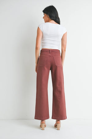 Just Black Denim Patch Pocket Wide Leg - Bronze