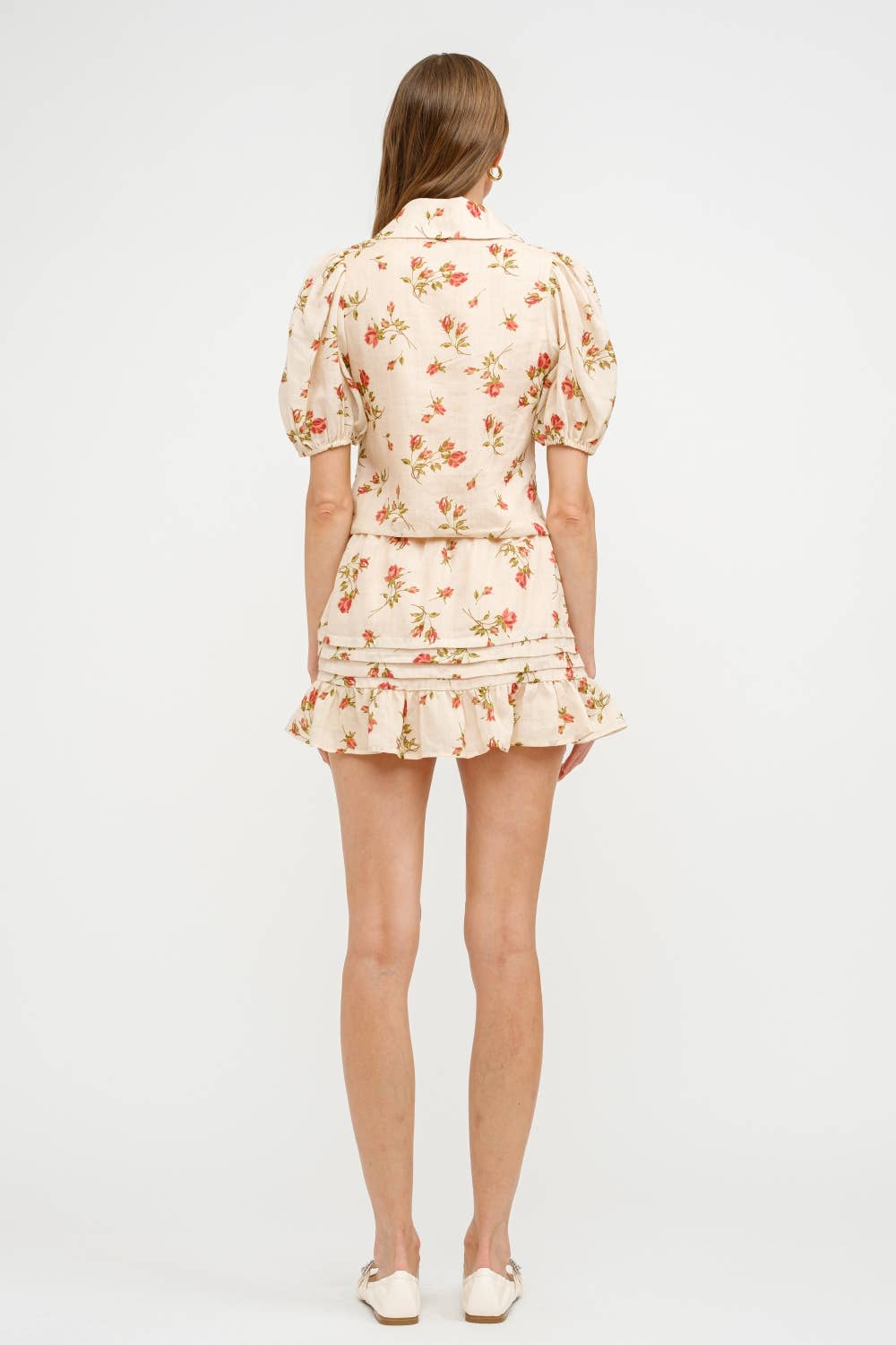 Madeline Floral Tie-Front Blouse