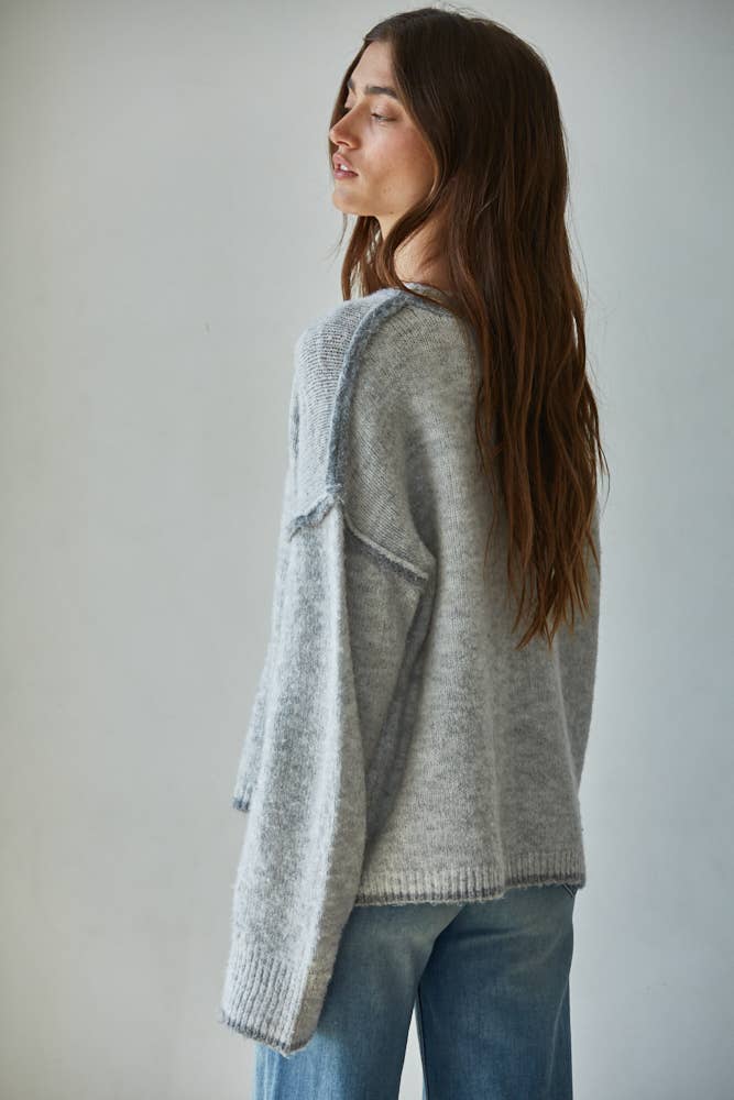 Hope Grey Crewneck Sweater