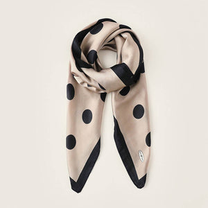 Polka Dot Silky Wrap Neck Scarf