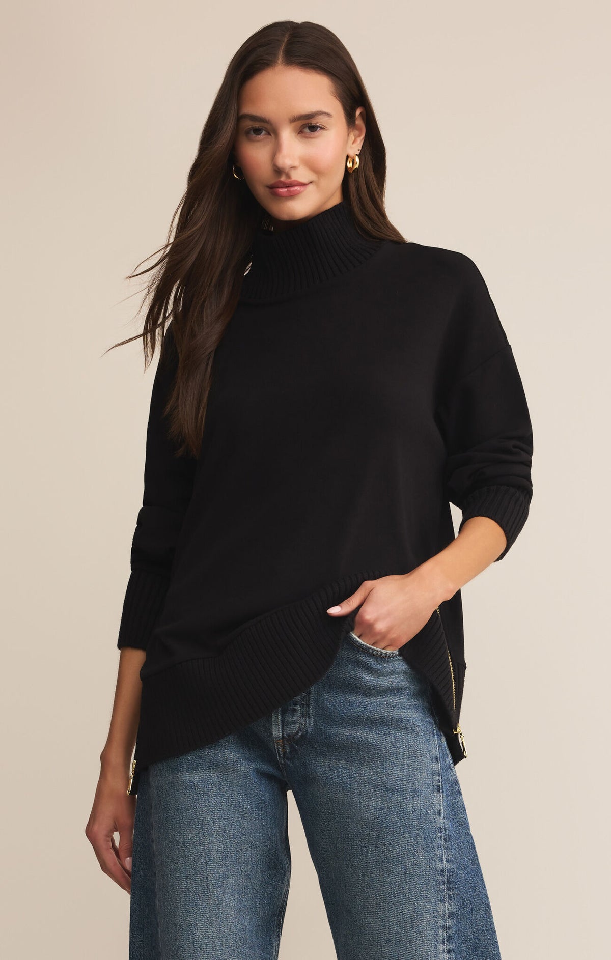 Z Supply Sable Rib Sweatshirt - 2 Colors