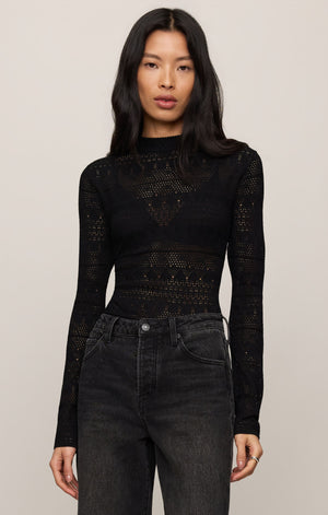 Z Supply Avery Sweater Top in Black