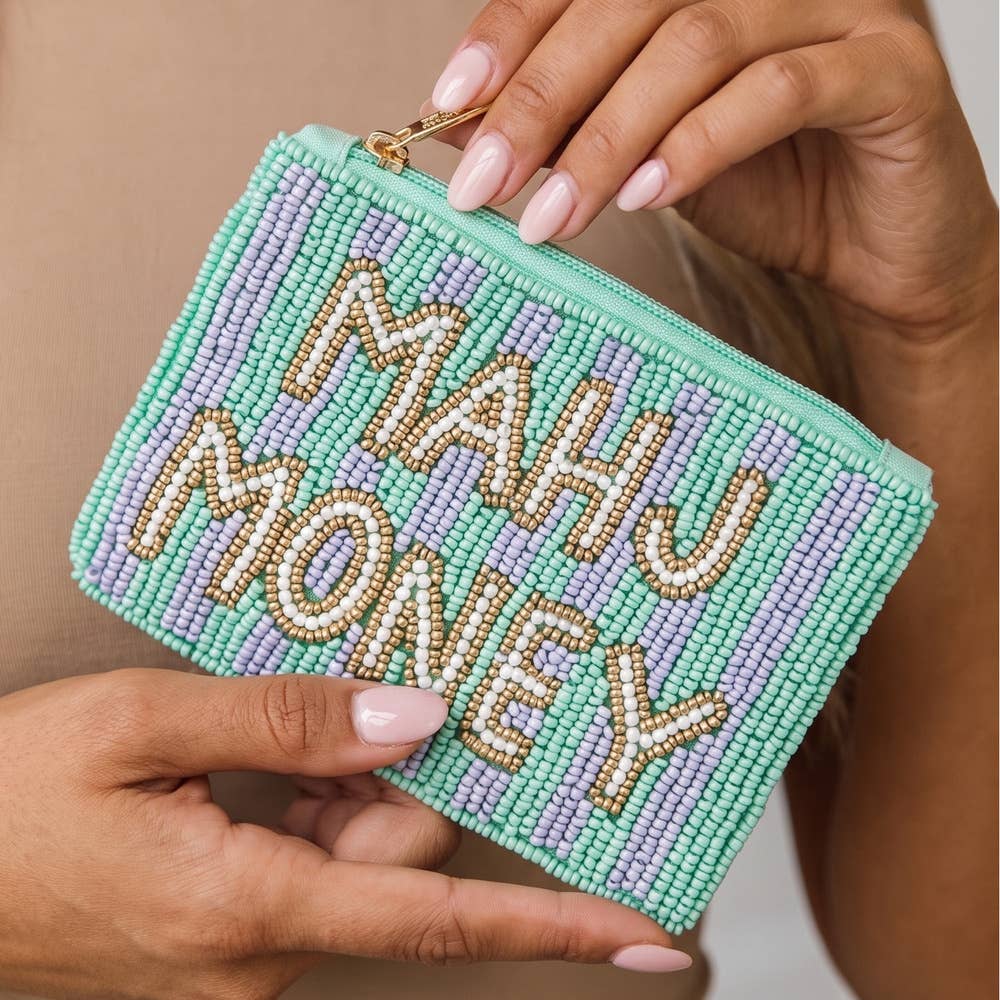 Mahj Money Seed Bead Coin Purse