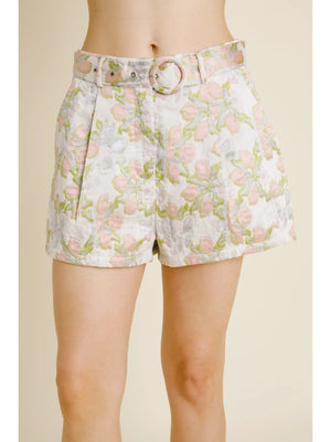 JACQUARD SHORTS WITH BELT