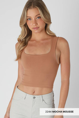NIKIBIKI Clean Line Square Neck Top - 4 Colors