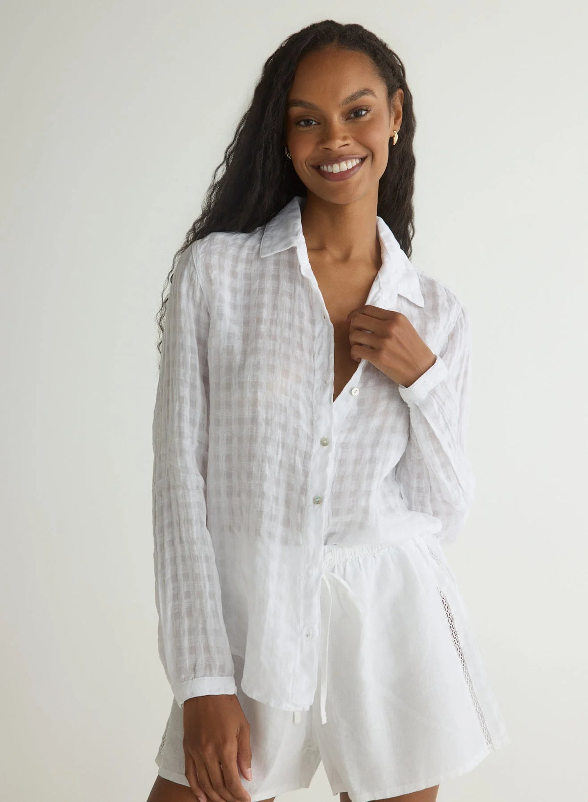 Bella Dahl Clean Front White Button Down