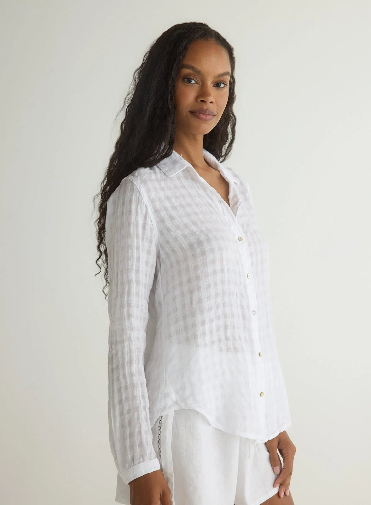 Bella Dahl Clean Front White Button Down