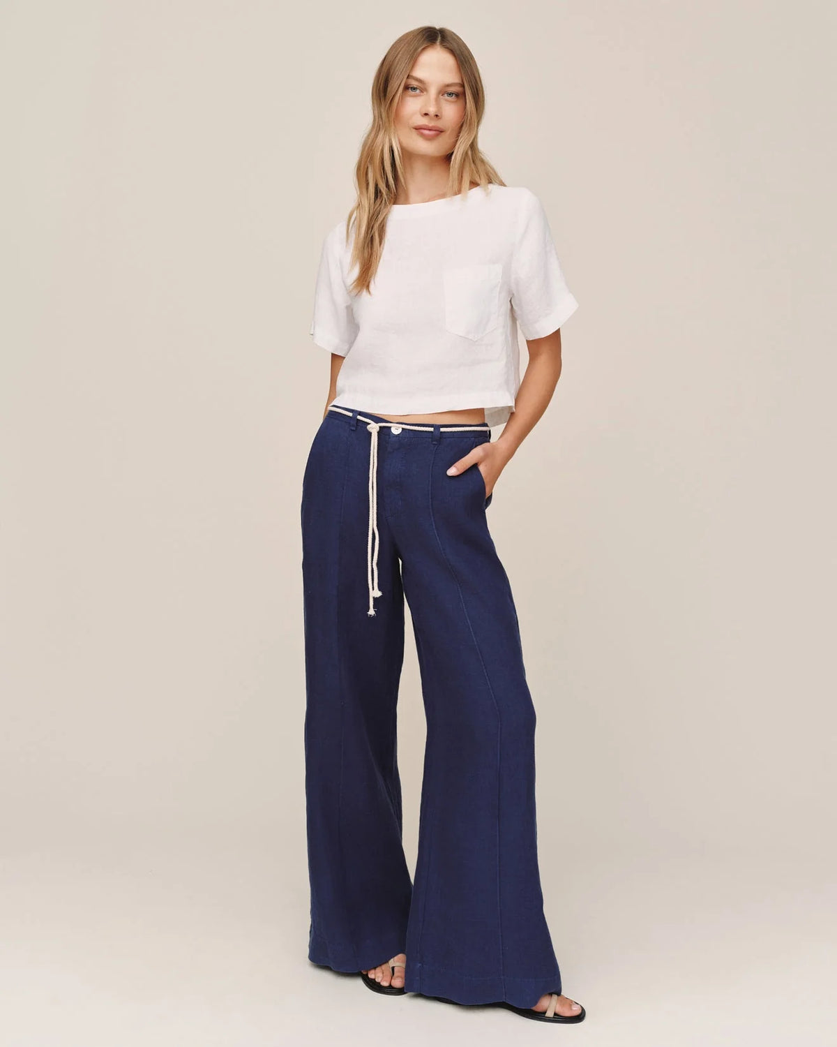 Bella Dahl Clean Waist Pintuck Wide Leg