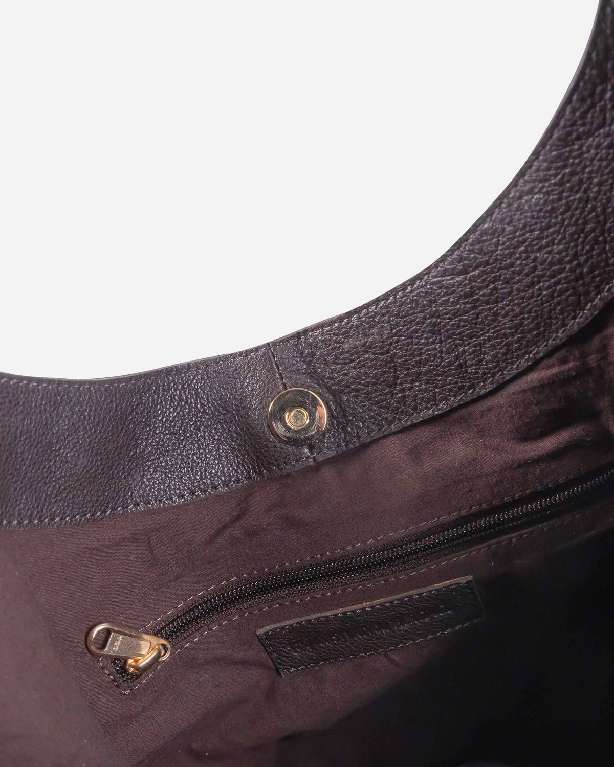 Sabel Suede Leather Shoulder Bag in Brown
