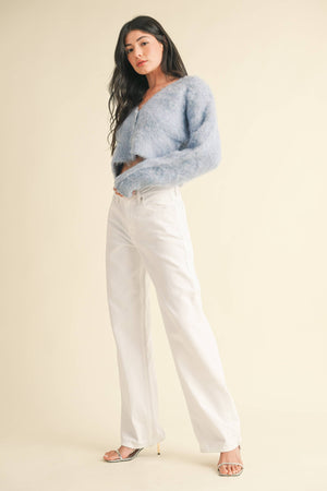 Just Black Denim Relaxed Straight White Jeans