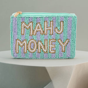 Mahj Money Seed Bead Coin Purse