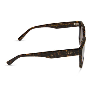 DIFF Sunglasses Amara Glitter Tortoise Brown Gradient Polarized