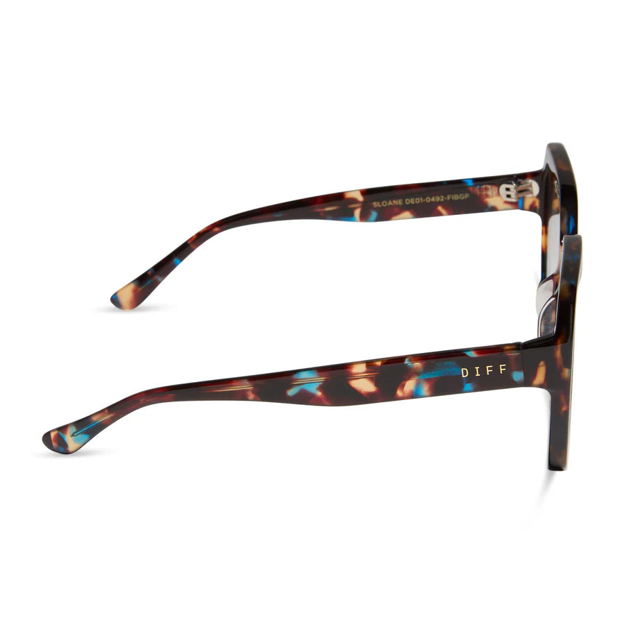 DIFF Sloane Confetti Tortoise + Brown Gradient