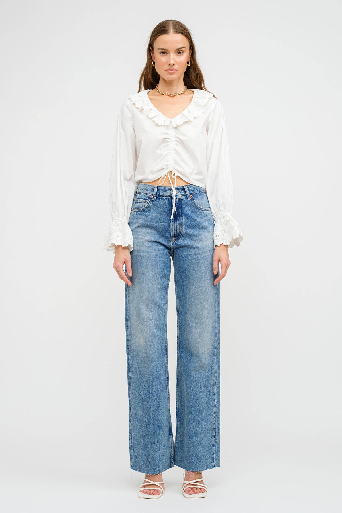 Emma Emboidered Poplin Blouse