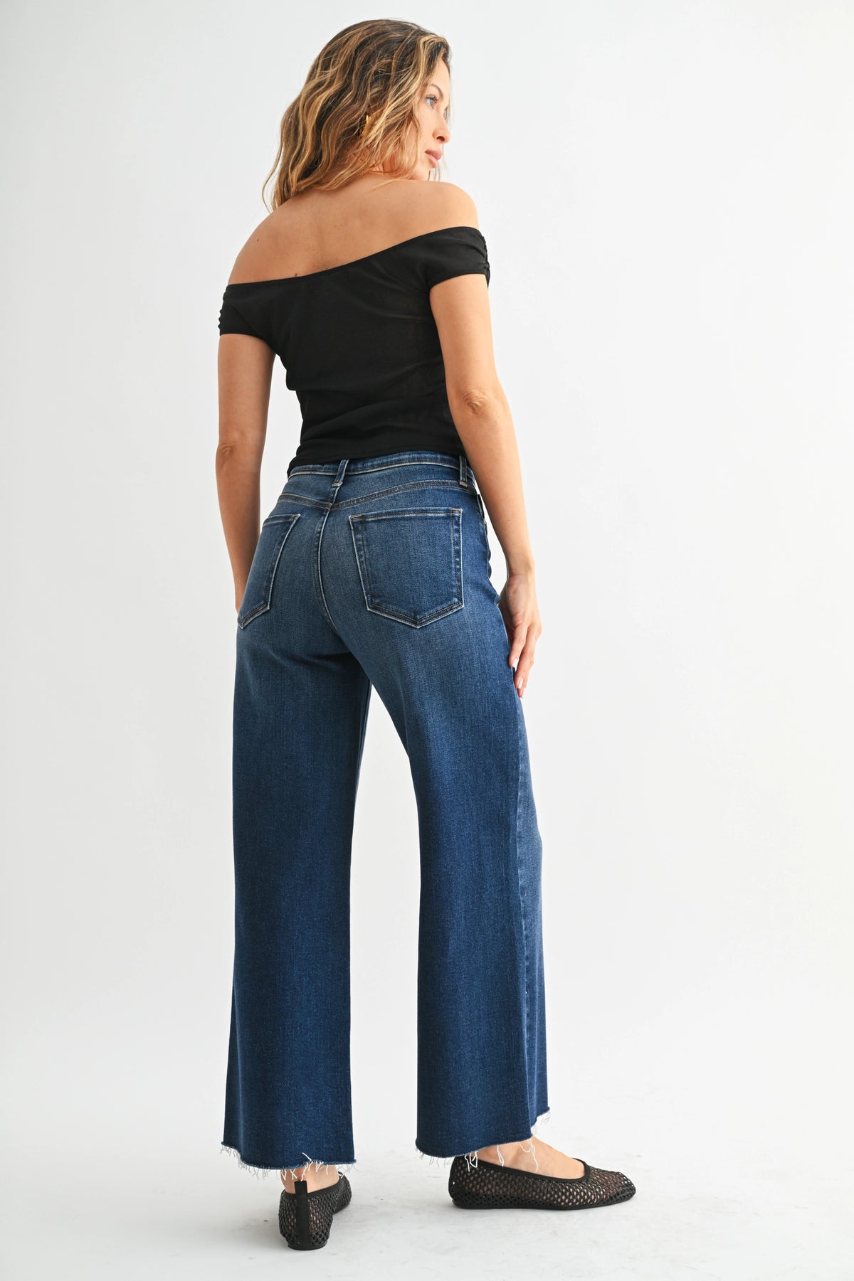 Just Black Denim Scissor Cut Wide Leg