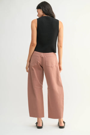 Just Black Denim Clay Barrel Jean