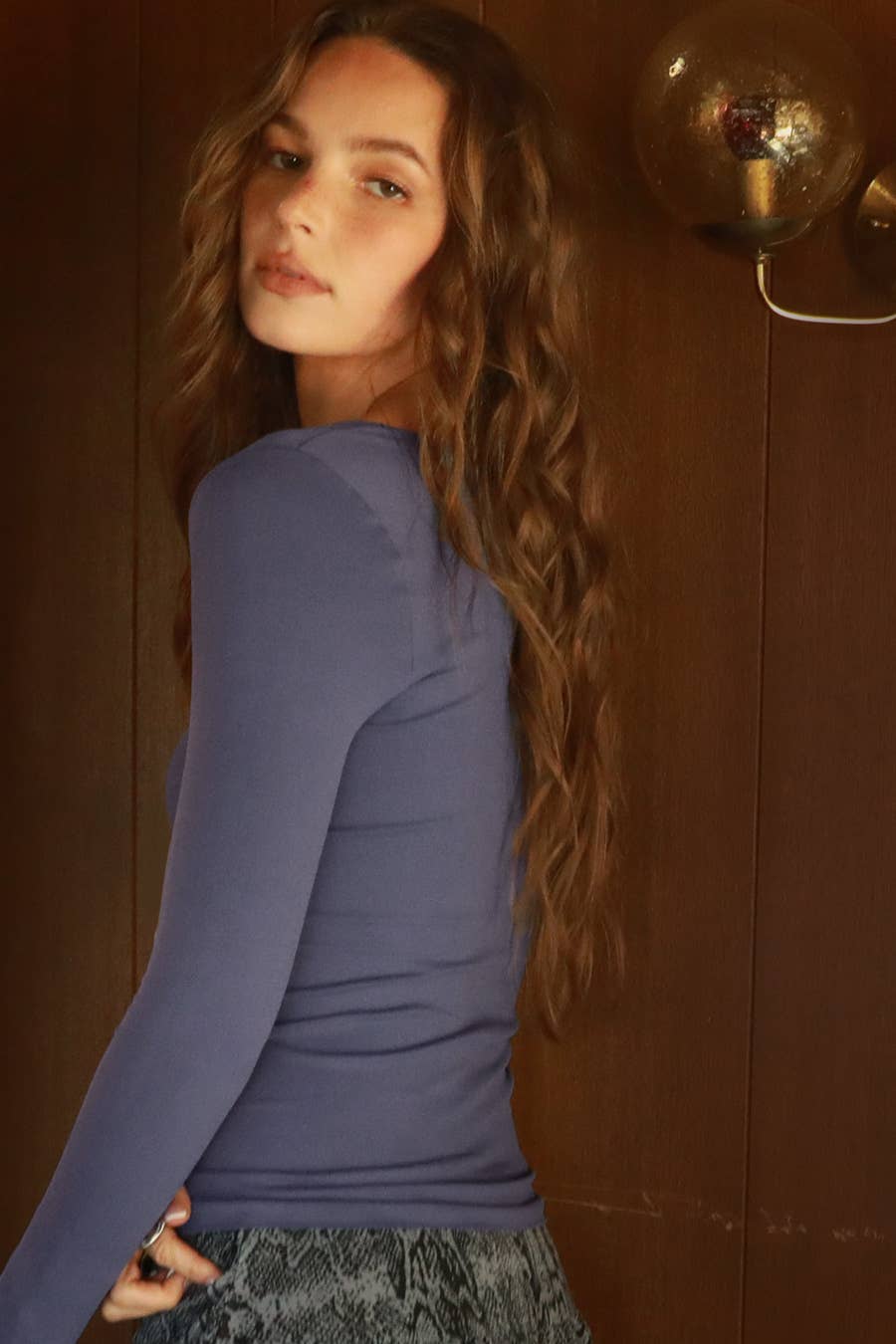 Clean Line Sweetheart L/S Top