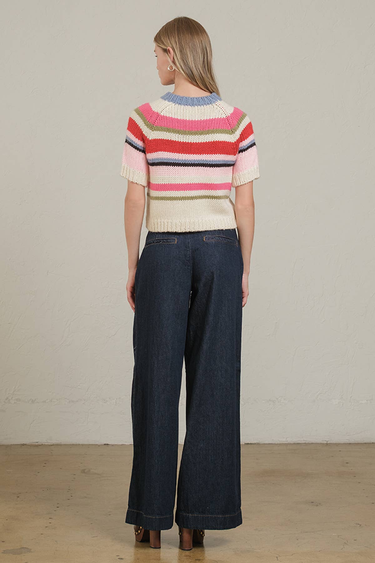 Chunky Knit Short Sleeve Sweater