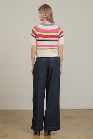 Chunky Knit Short Sleeve Sweater