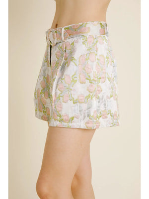 JACQUARD SHORTS WITH BELT