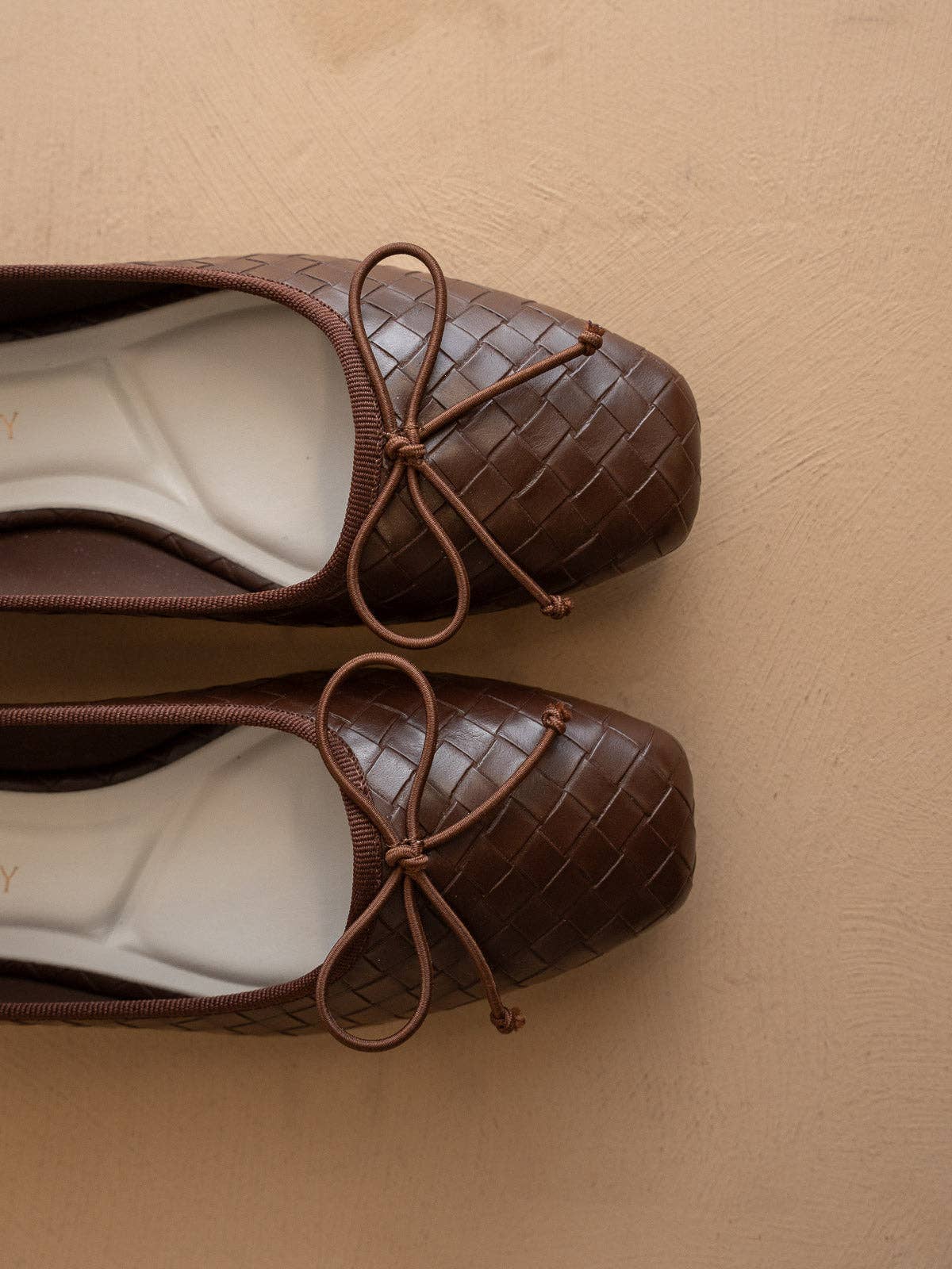 The Logan Coffee Woven Ballet Flat