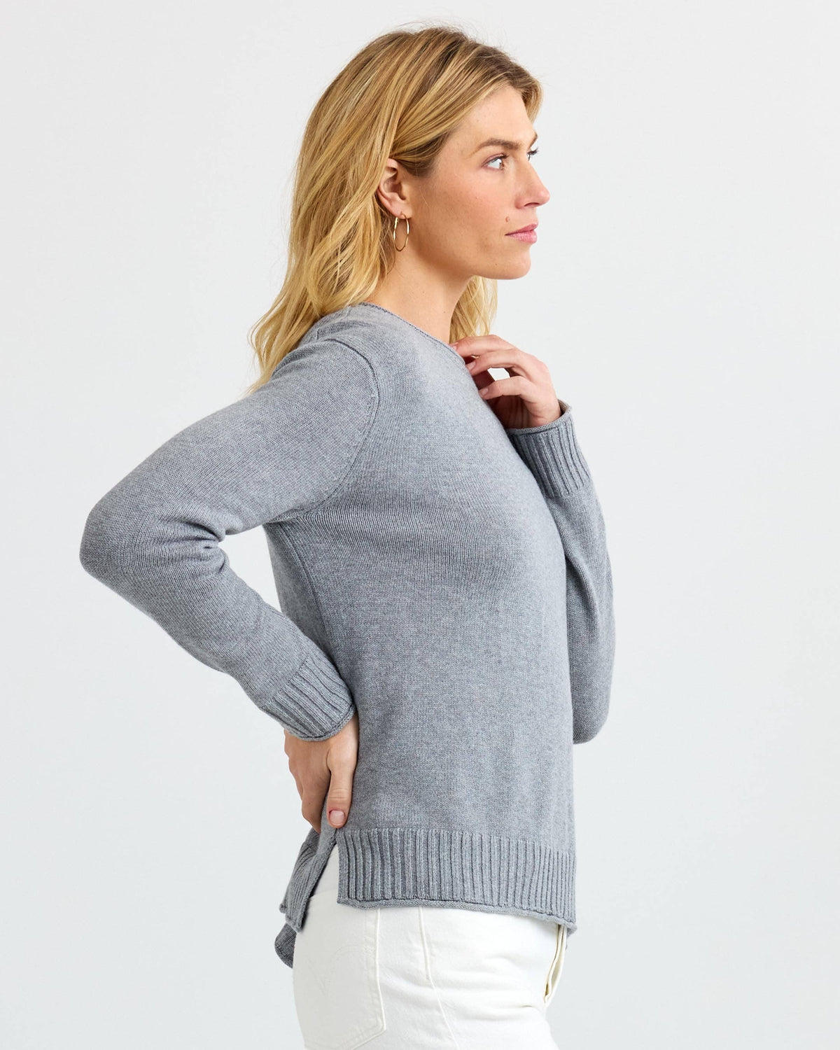 Everyday Cotton Crew in Stone