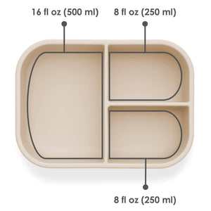 Ali+Oli Leakproof Silicone Bento Box (Coco) Back to School