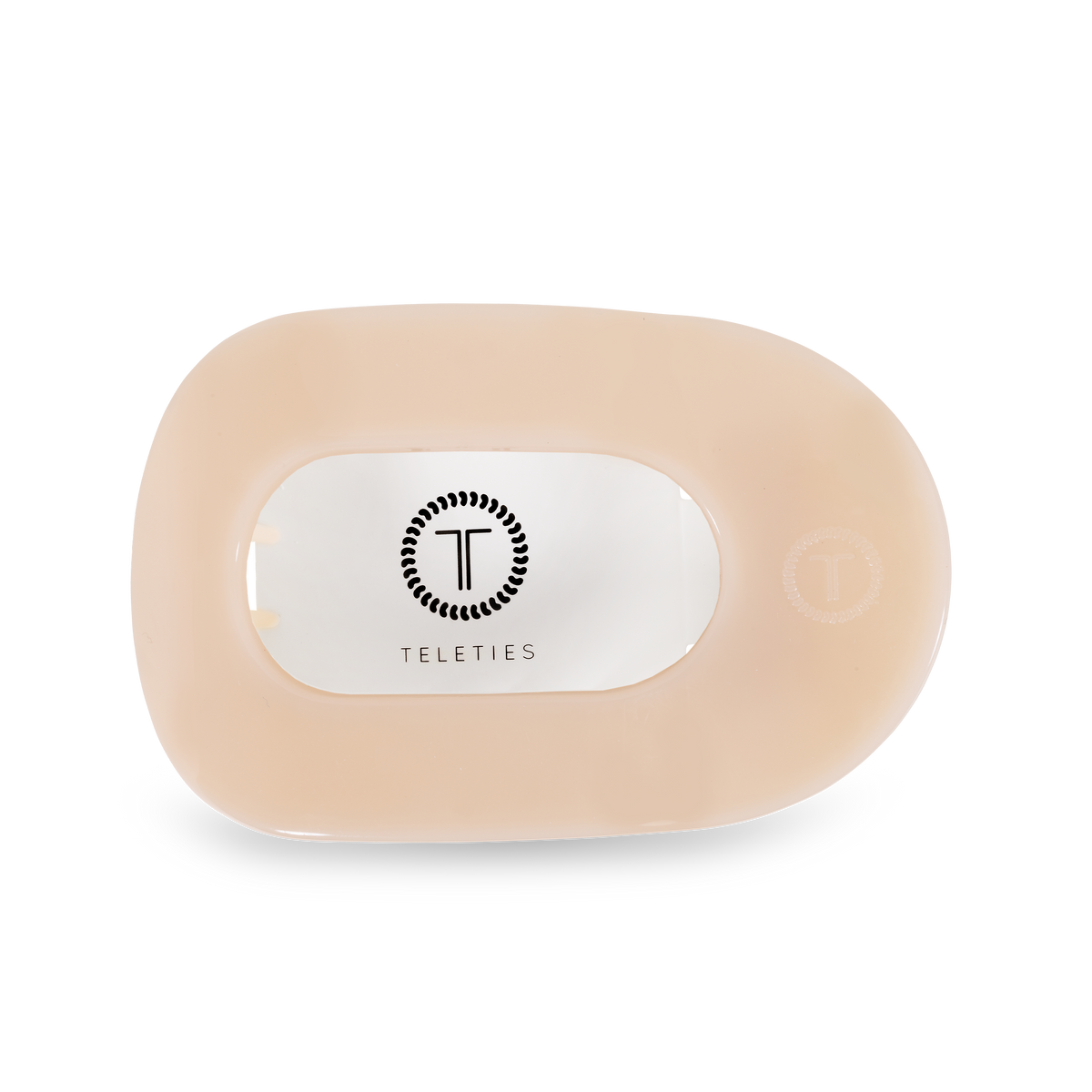 Round Flat Hair Clip | Large | Almond Beige