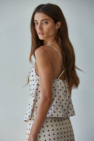 Satin Cowl Neck Sleeveless Top