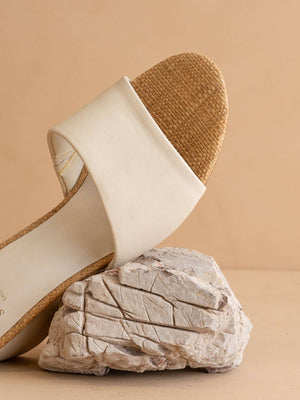 The Paloma Beige Low Heeled Sandal