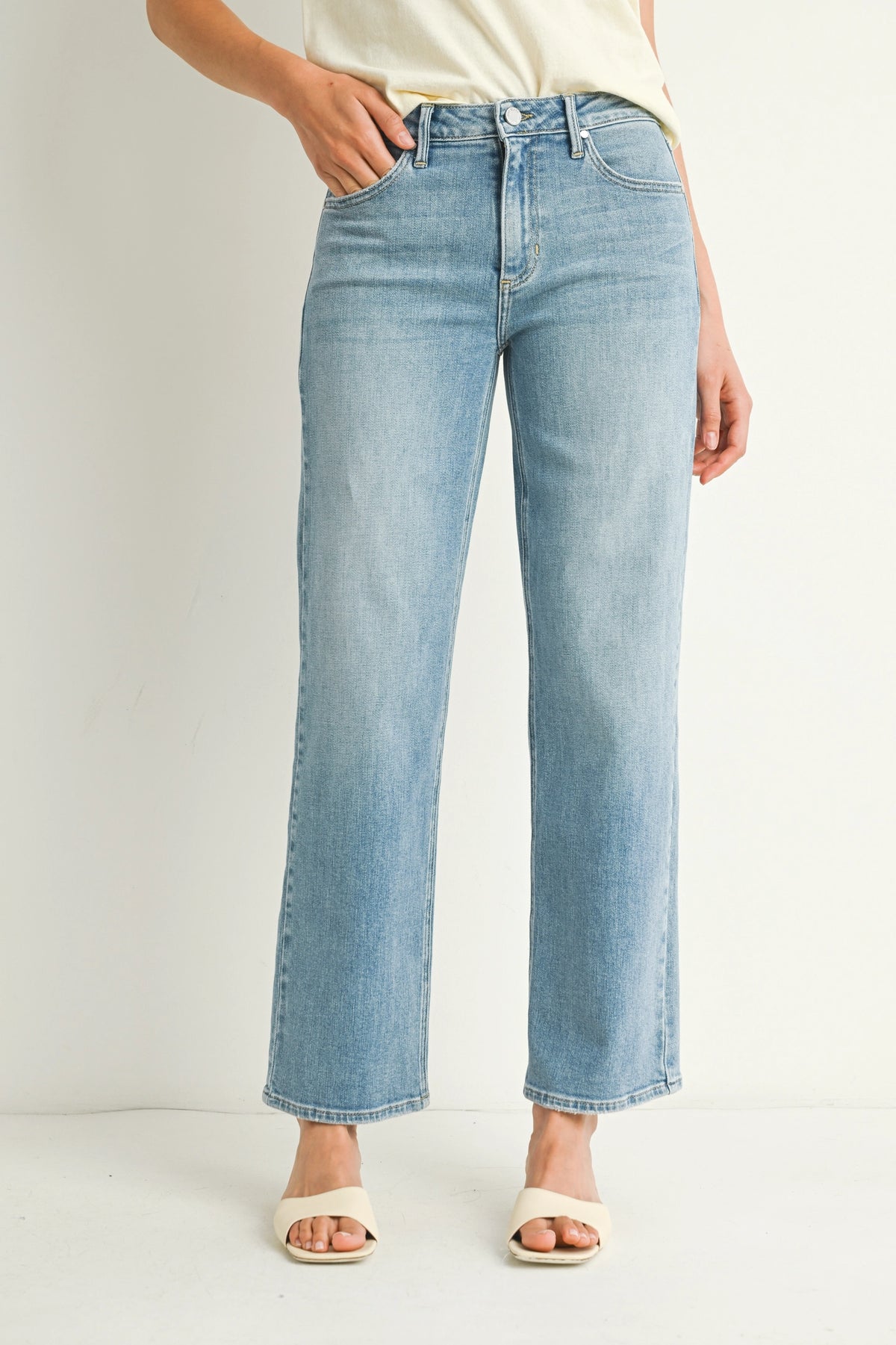 Just Black Denim Stretchy Straight Leg