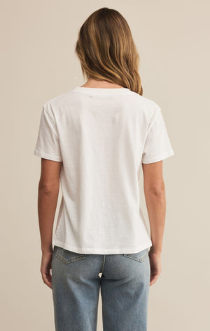 Z Supply Weekdays V-Neck White Tee