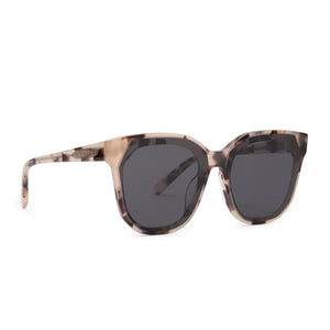 DIFF Gia - Cream Tortoise + Grey Sunglasses