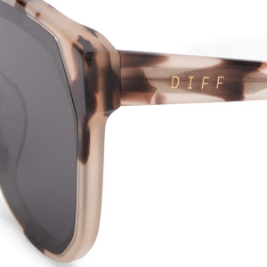 DIFF Gia - Cream Tortoise + Grey Sunglasses