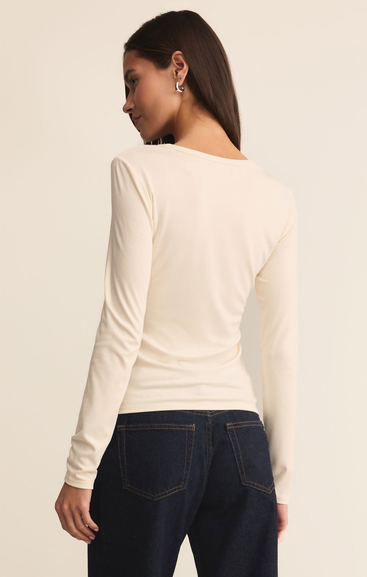 Z Supply Second Skin Crew Long Sleeve Top