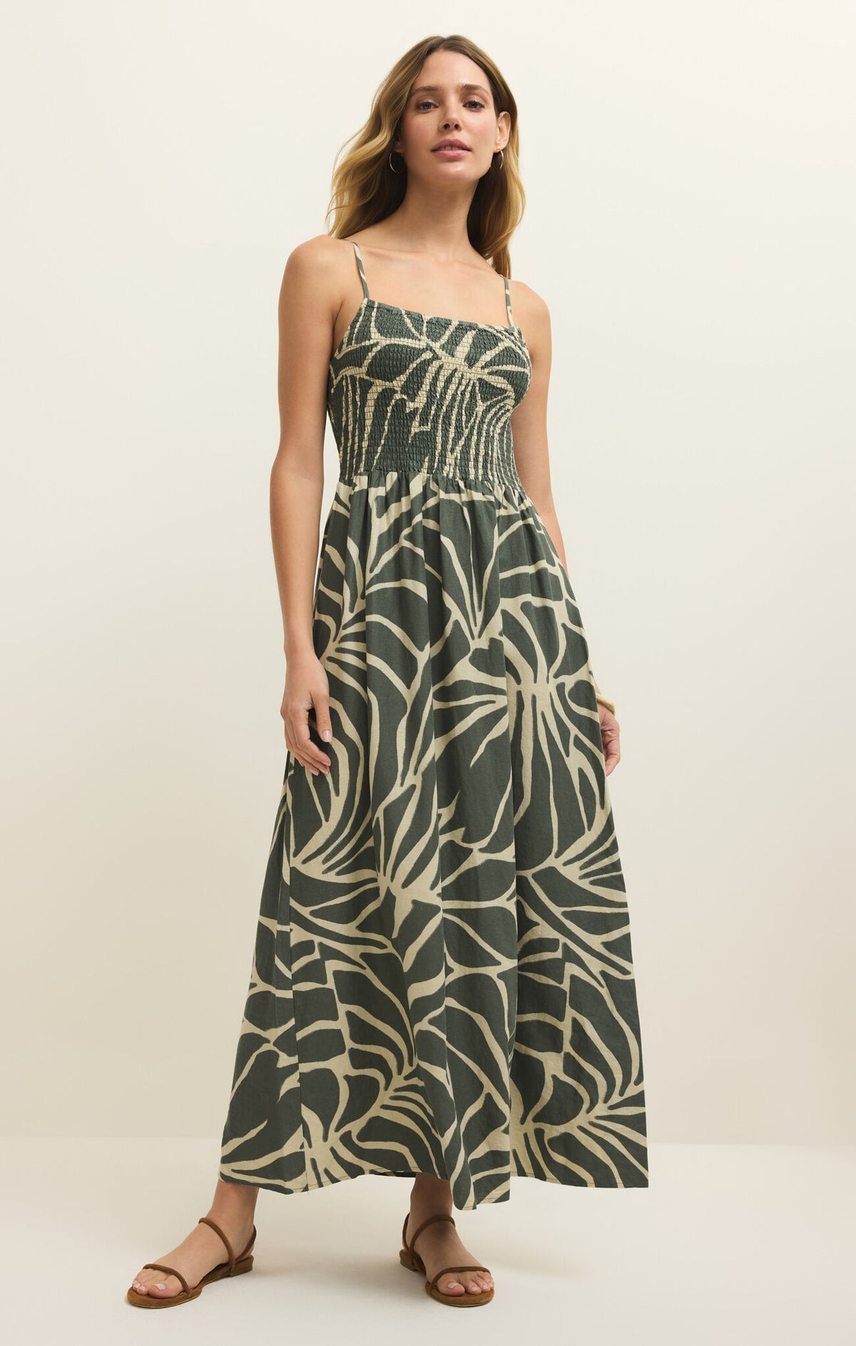 Z Supply Bayside Tova Palm Midi Dress