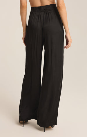 Z Supply Lisse Satin Black Pant