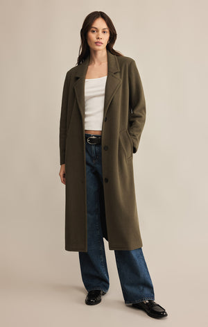 Z Supply Conway Coat in Grape Leaf