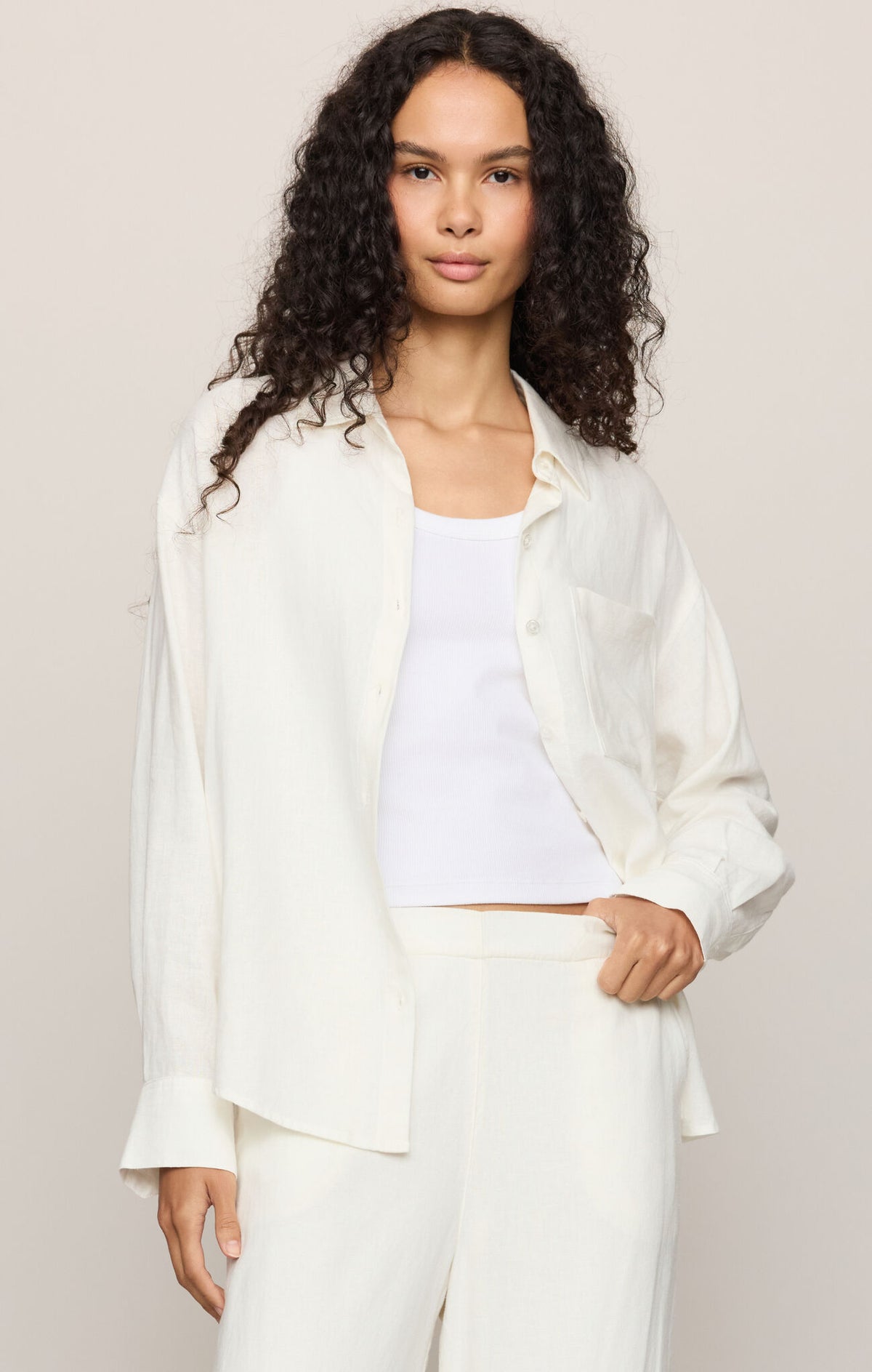 Z Supply The Perfect Line Button Down in White