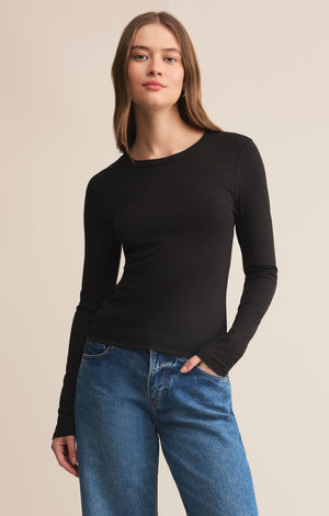 Z Supply Second Skin Crew Long Sleeve Top