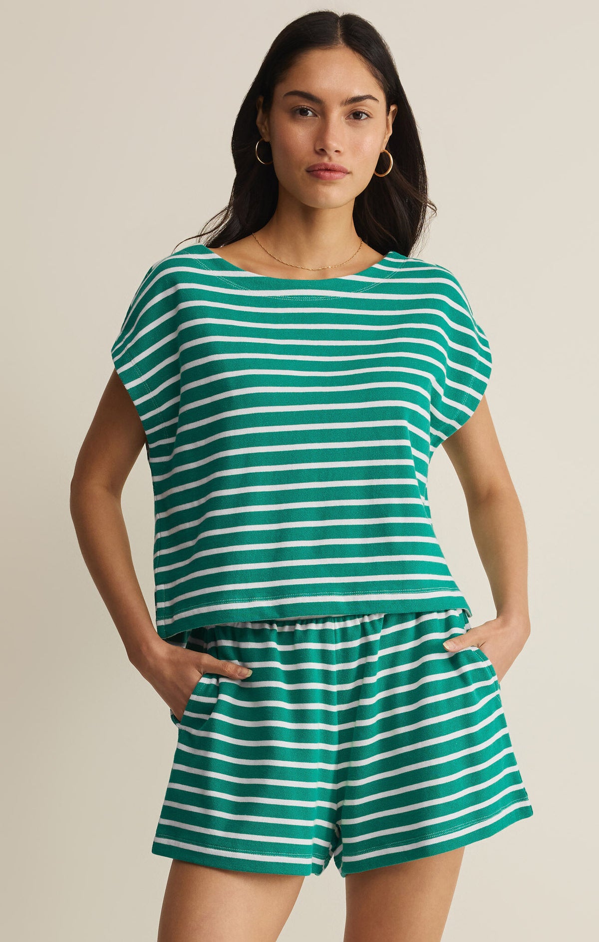 Z Supply Tilly Rainforest Striped Top