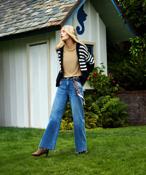 KUT Maya High Rise Jeans with Patchwork in Success