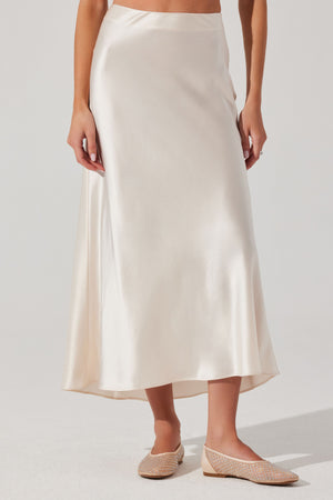 ASTR THE LABEL Windey Skirt in Ivory