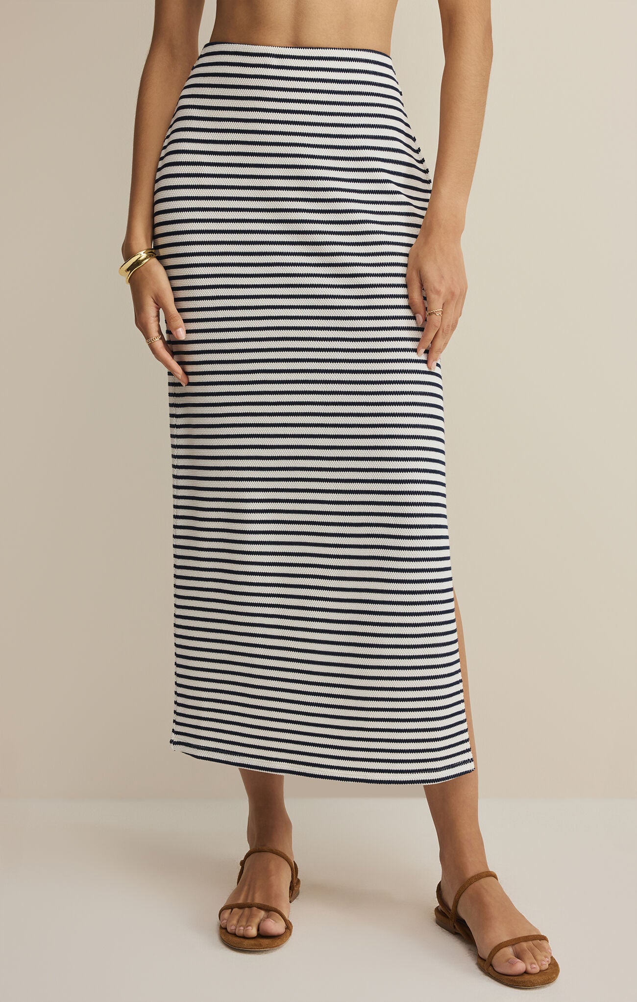 Z Supply Ainslie Stripe Midi Skirt